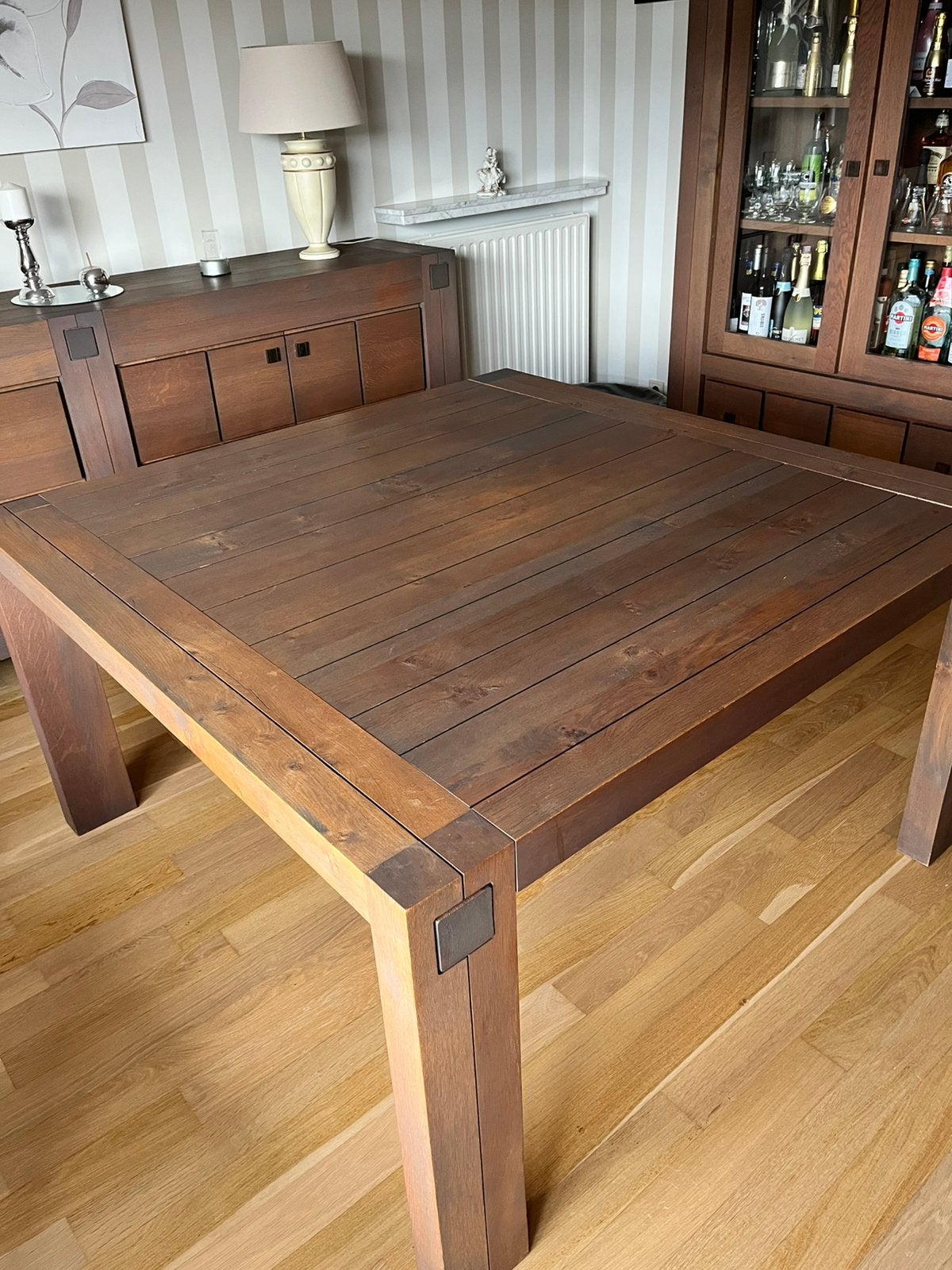 Massief eikentafel Nadena, Huis en Inrichting, Ophalen, Zo goed als nieuw