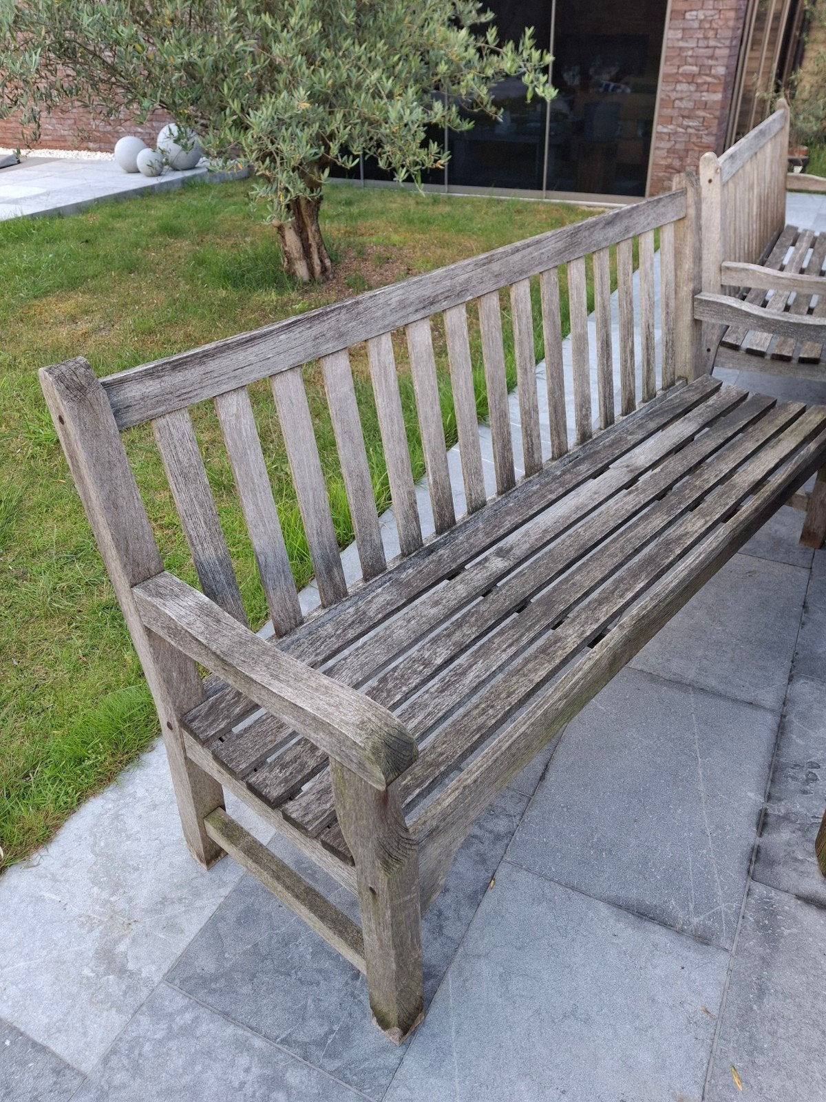 2 tuinbanken vintage, landelijk, Tuin en Terras, Tuinbanken, Ophalen