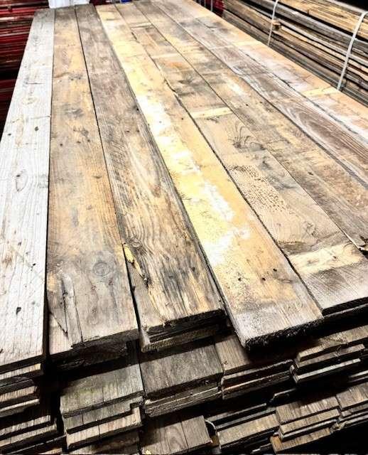 Gesorteerd sloophout 13,5×2 cm kopmaat oud hout planken, Utilisé, 180 à 250 cm, Planches