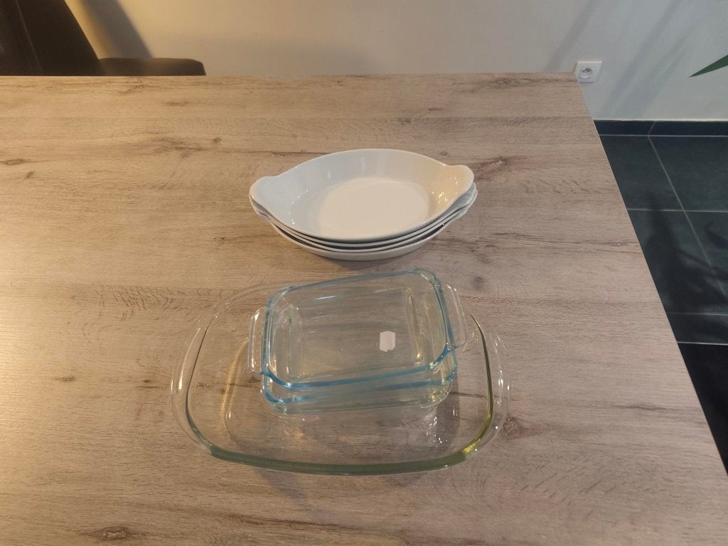 Verschillende ovenschalen, Verre, Enlèvement, Utilisé, Balance ou Balances