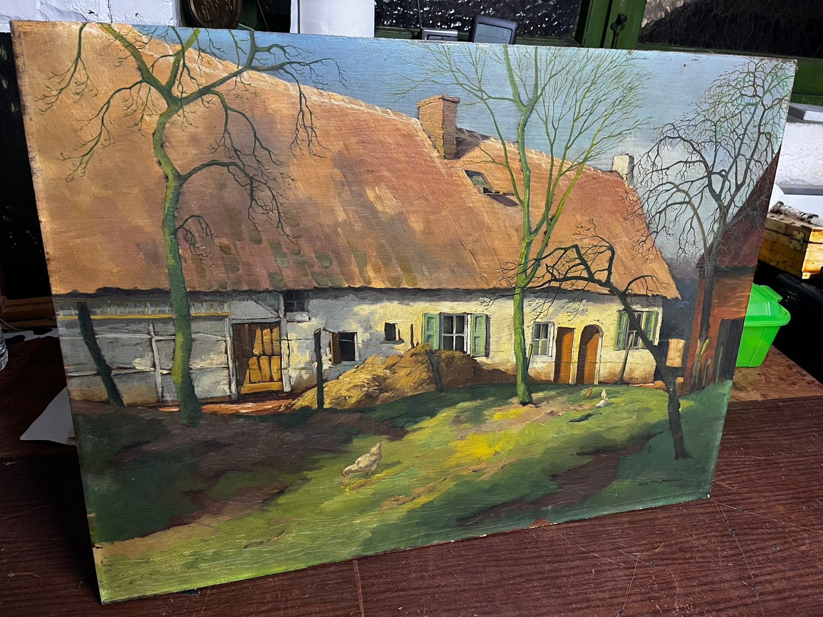 Peinture à huile - Tableau en bois, Antiquités & Art, Art | Peinture | Classique, Enlèvement