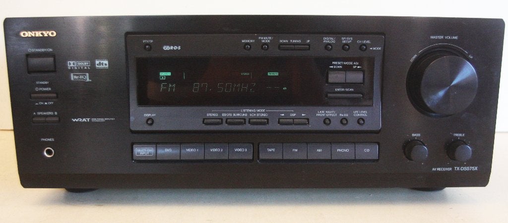 Onkyo TX-DS575X Versterker Receiver / WRAT / 2001 - 2002, TV, Hi-fi & Vidéo, Enlèvement ou Envoi, Comme neuf, Onkyo, 120 watts ou plus