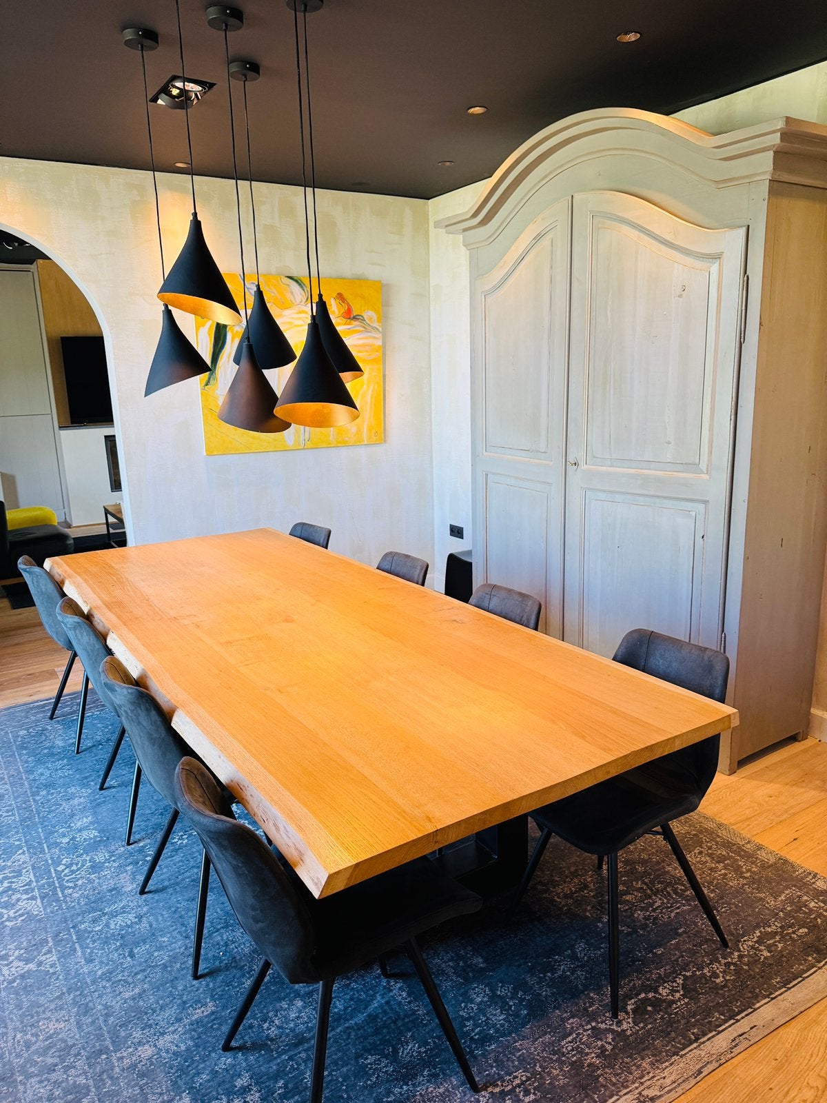 Table en chêne français massif (comme Flamant), Enlèvement, Comme neuf