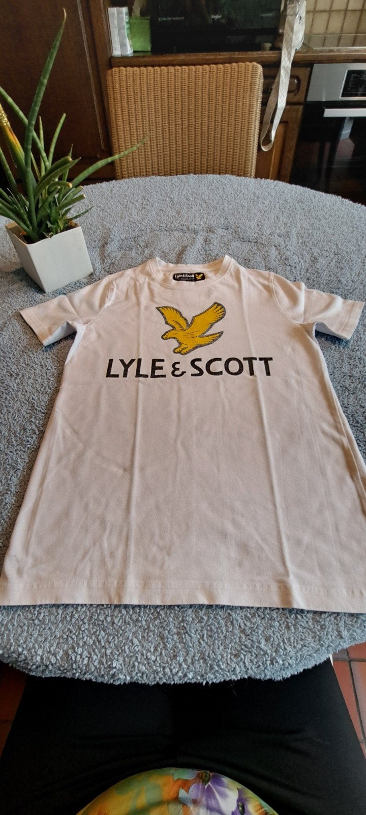 Lyle&Scott t shirt maat 128 korte mouwen, Garçon, Enlèvement ou Envoi, Chemise ou À manches longues, Lyle&Scott