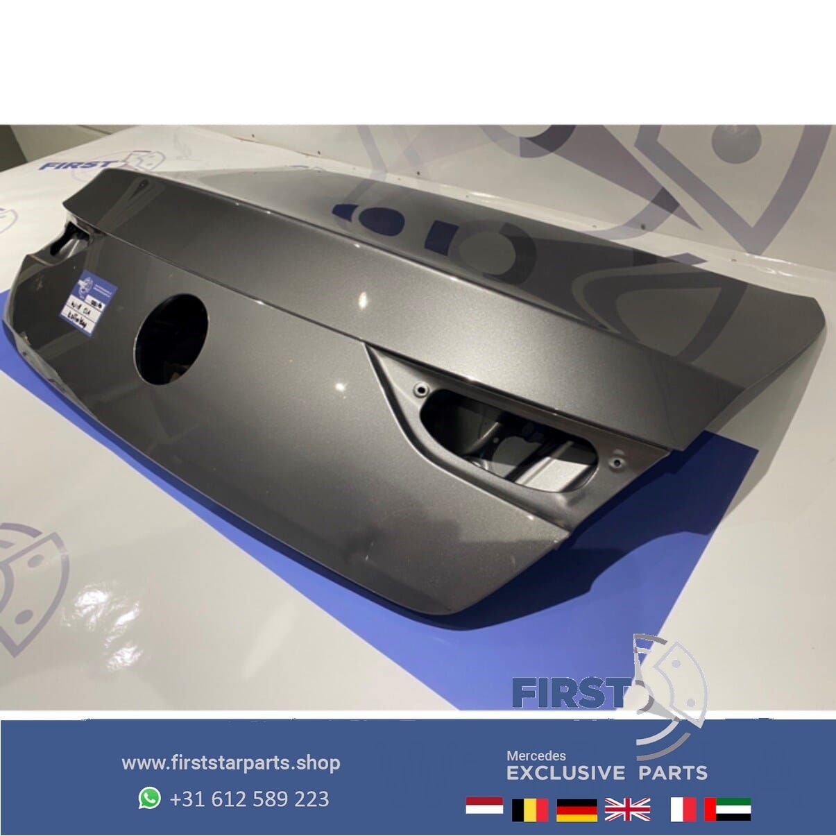 W118 CLA ACHTERKLEP GRIJS KOFFERKLEP ORIGINEEL Mercedes 2018, Utilisé, -, -, Enlèvement ou Envoi