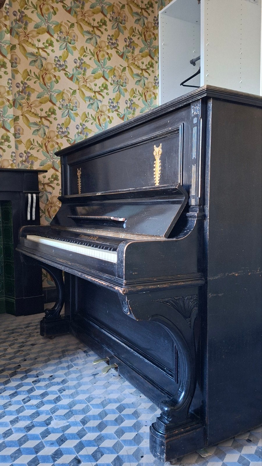 Piano Lucien Oor, Muziek en Instrumenten, Piano's, Ophalen, Gebruikt, Zwart, Piano