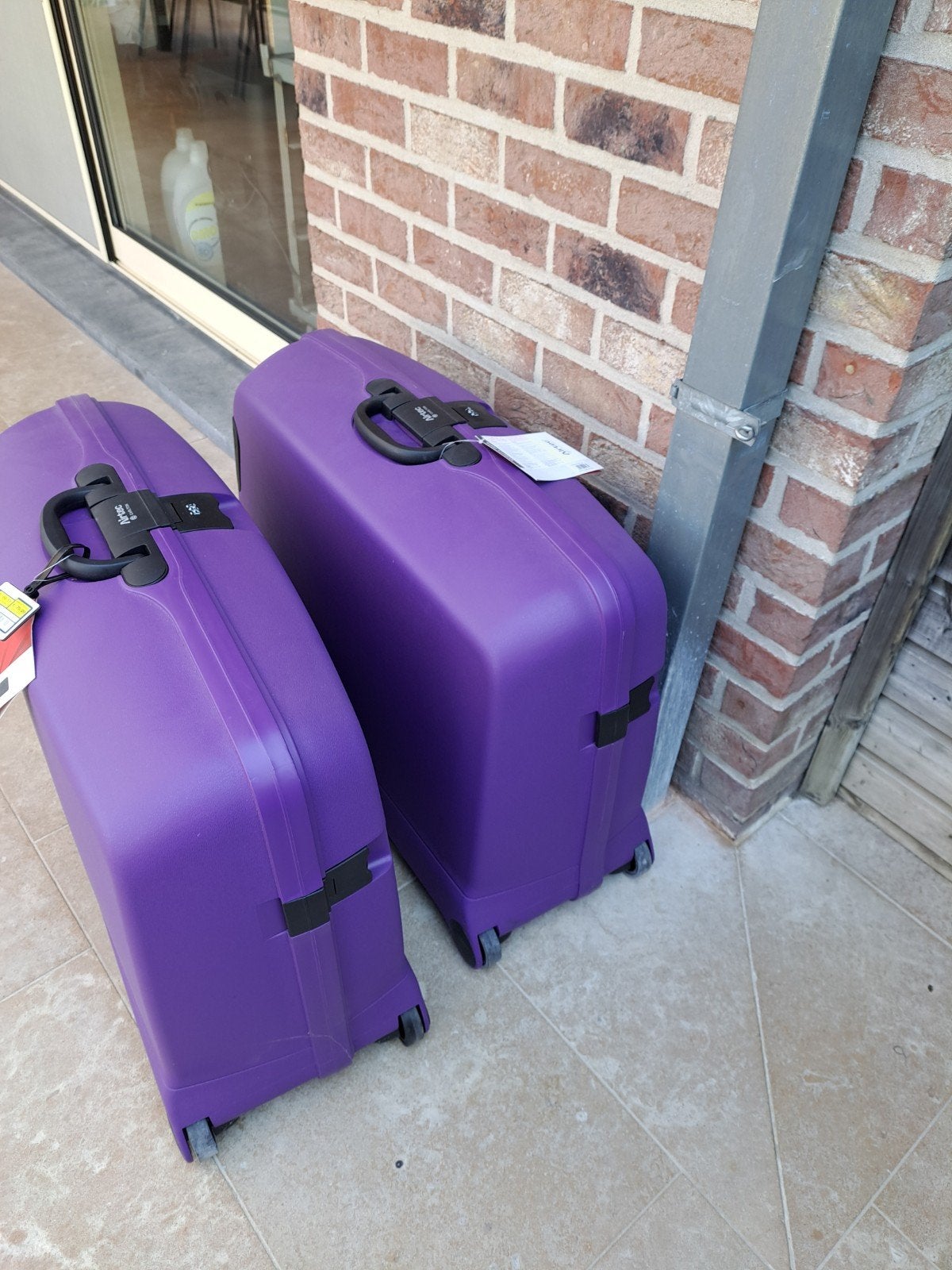 2 Paarse valiezen, Handtassen en Accessoires, Ophalen