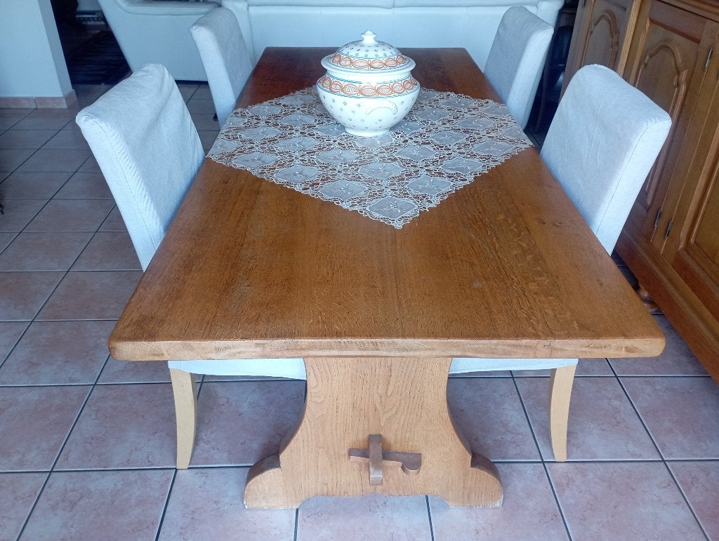 Salle à manger, Ophalen, Gebruikt, Chêne massif clair ancien, 4 tot 6 stoelen