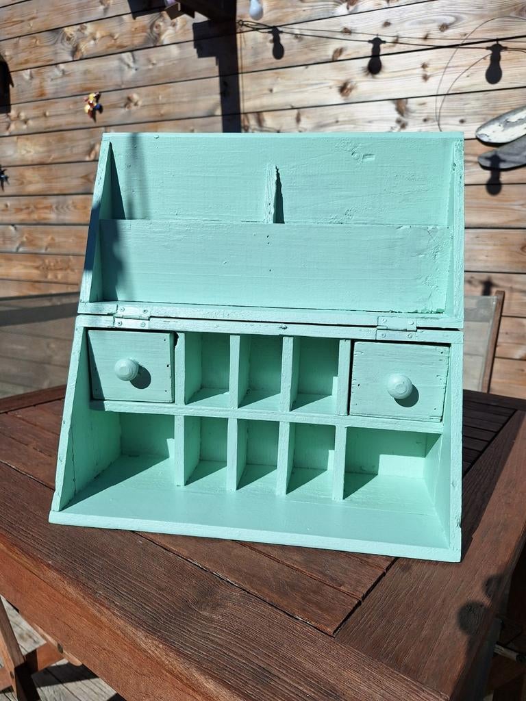 Vintage keuken/bureau opberger, Ophalen