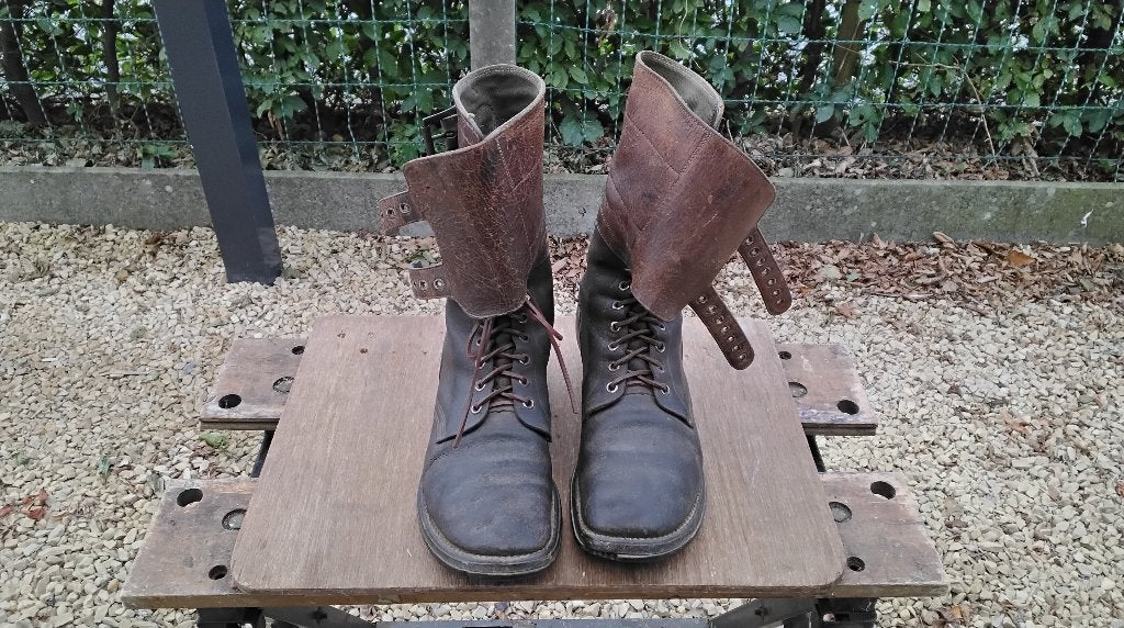 USA WO2 combat boots., Enlèvement ou Envoi, Armée de terre, Vêtements ou Chaussures