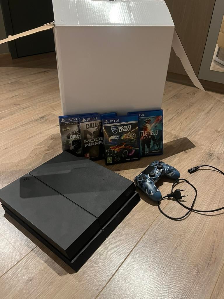 PS4 500GB + Controller + 4 Games | Compleet & Werkend, Games en Spelcomputers, Spelcomputers | Sony PlayStation 4, Ophalen, Zo goed als nieuw