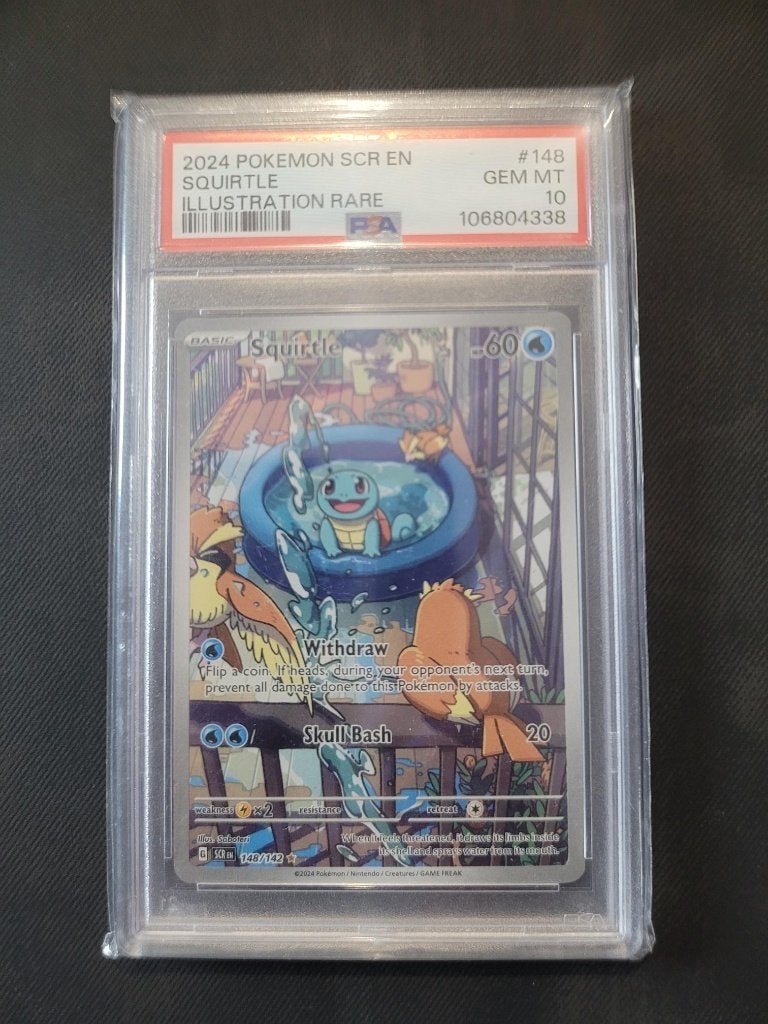 Pokémon Squirtle 148/142 PSA 10, Hobby en Vrije tijd, Ophalen of Verzenden, Nieuw, Losse kaart