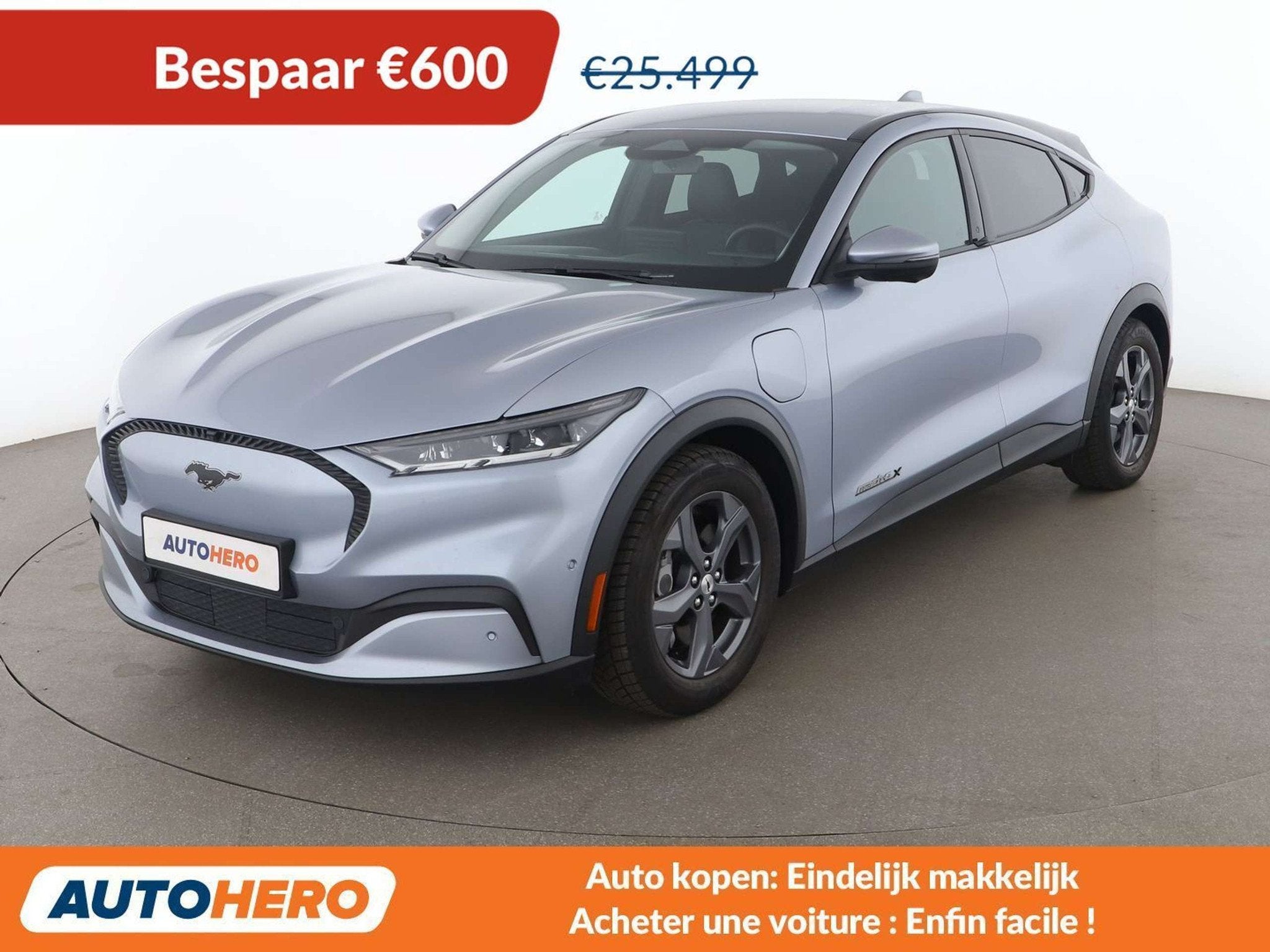 Ford Mustang Mach-E electric drive 216 kW (automatique), Autos, Ford, Cuir, Argent ou Gris, Achat, https://public.car-pass.be/vhr/aeee89dd-235a-4336-865b-e19447167930