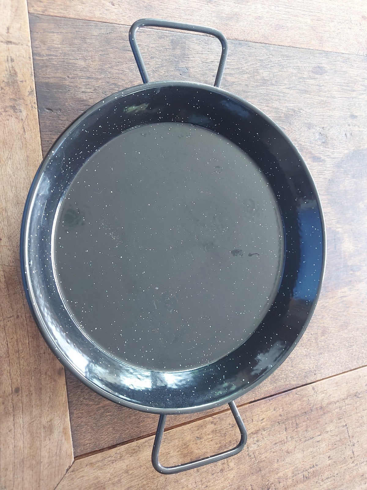 Paella pan emaille, Ophalen