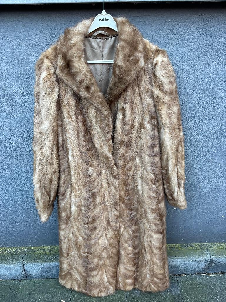 vintage bontjas, Kleding | Dames, Jassen | Winter, Gedragen, Maat 42/44 (L), Bruin, Ophalen of Verzenden