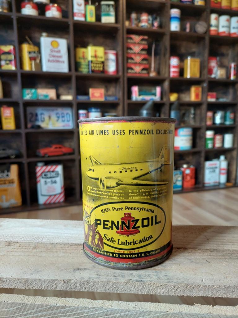 Pennzoil olieblik uit amerika., Verzamelen, Blikken, Ophalen of Verzenden