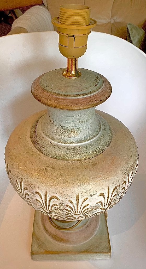 Grand pied de lampe vintage en céramique, Enlèvement ou Envoi