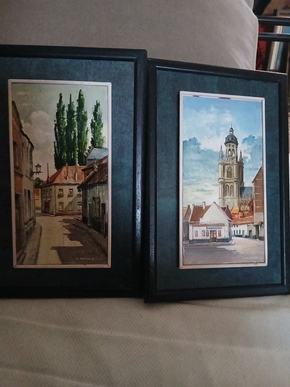 3x zicht op Halle door P.Michiels, Ophalen, Paneel