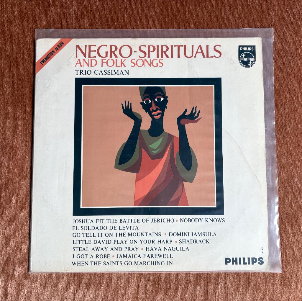 Trio Cassiman, Negro-Spirituals And Folk Songs, Inclusief binnenhoes, Ophalen, Zo goed als nieuw, 12 inch