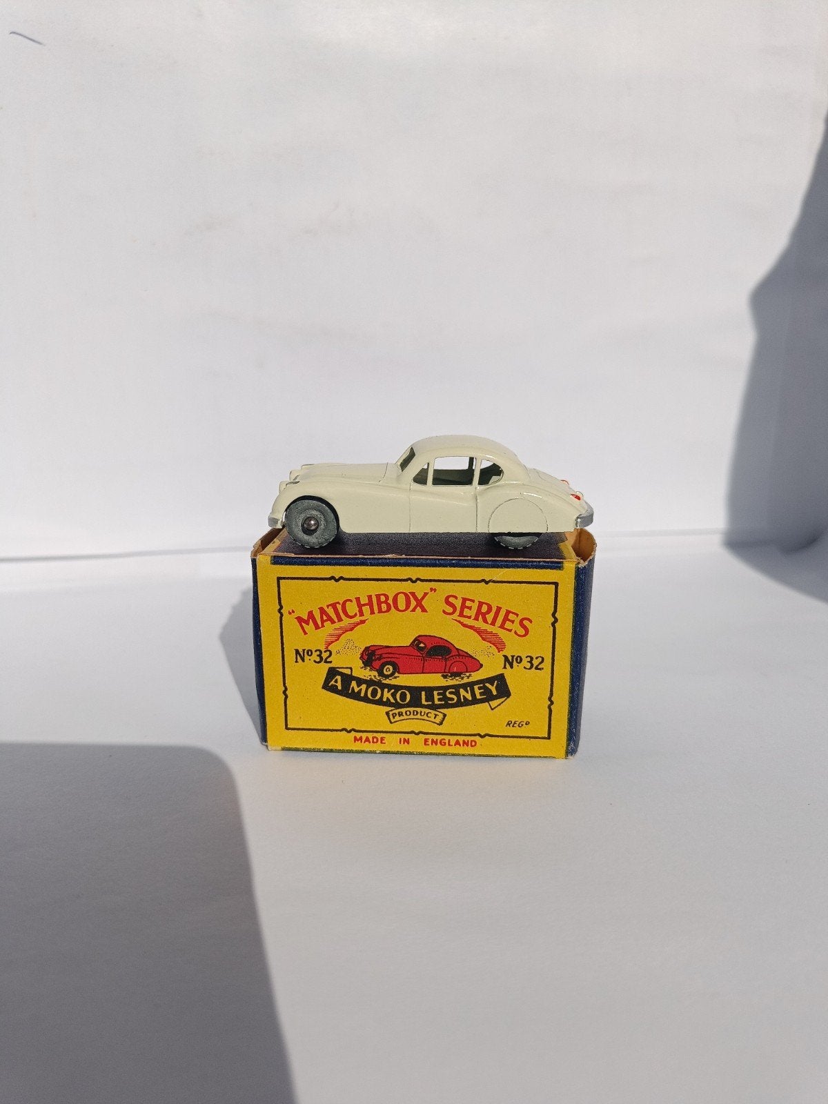 Matchbox Lesney nr32A Jaguar XK140 MINT + B-box, Ophalen of Verzenden, Lesney