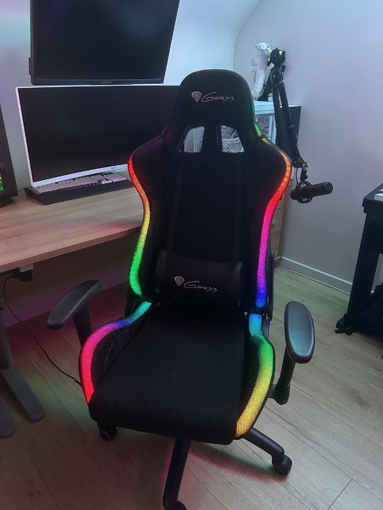 Genesis Trit 400 RGB Gaming Stoel, Ophalen, Gebruikt, Zwart, Gaming bureaustoel