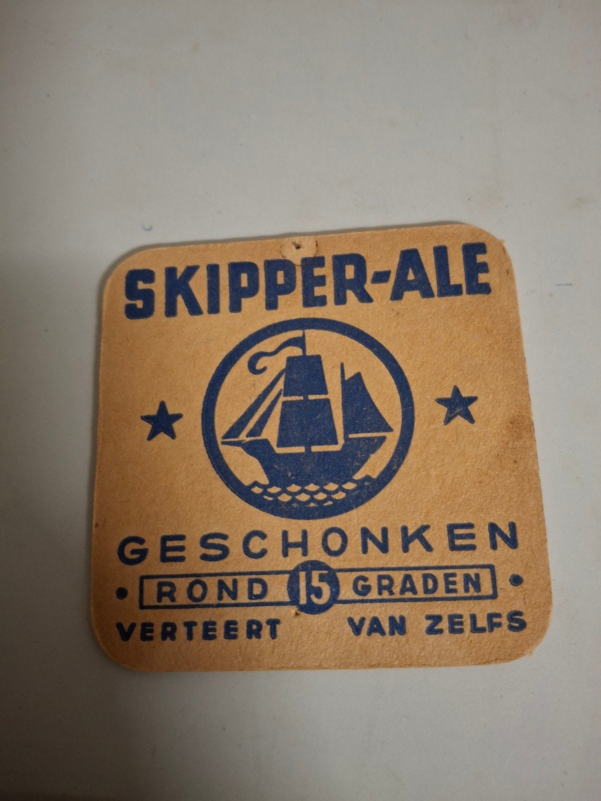 oud bierviltje skipper ale golding campina, Verzamelen, Ophalen of Verzenden