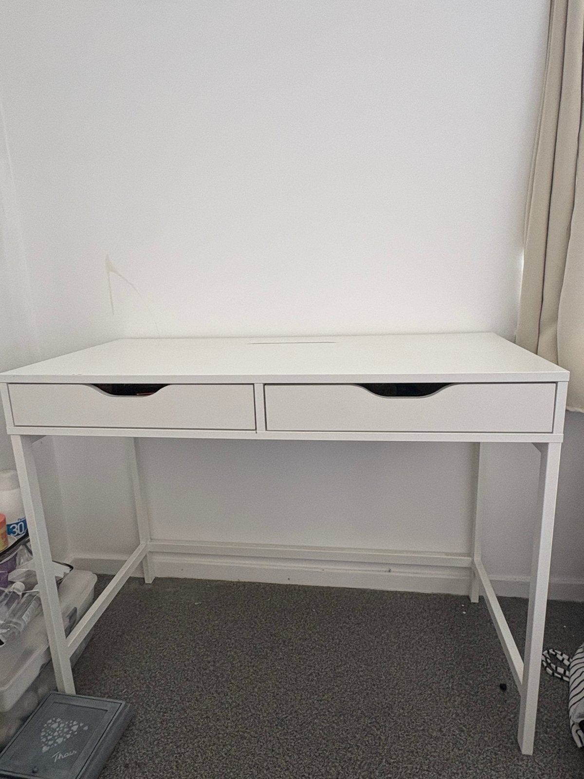 Bureau / coiffeuse ikea blanc, Ophalen, Zo goed als nieuw, IKEA, Wit