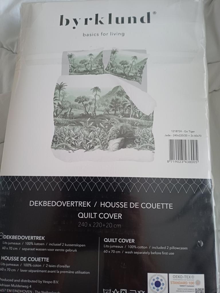 Byrklund dekbedovertrek 240x220 go tiger, Huis en Inrichting, Slaapkamer | Beddengoed, Ophalen of Verzenden, Dekbedovertrek