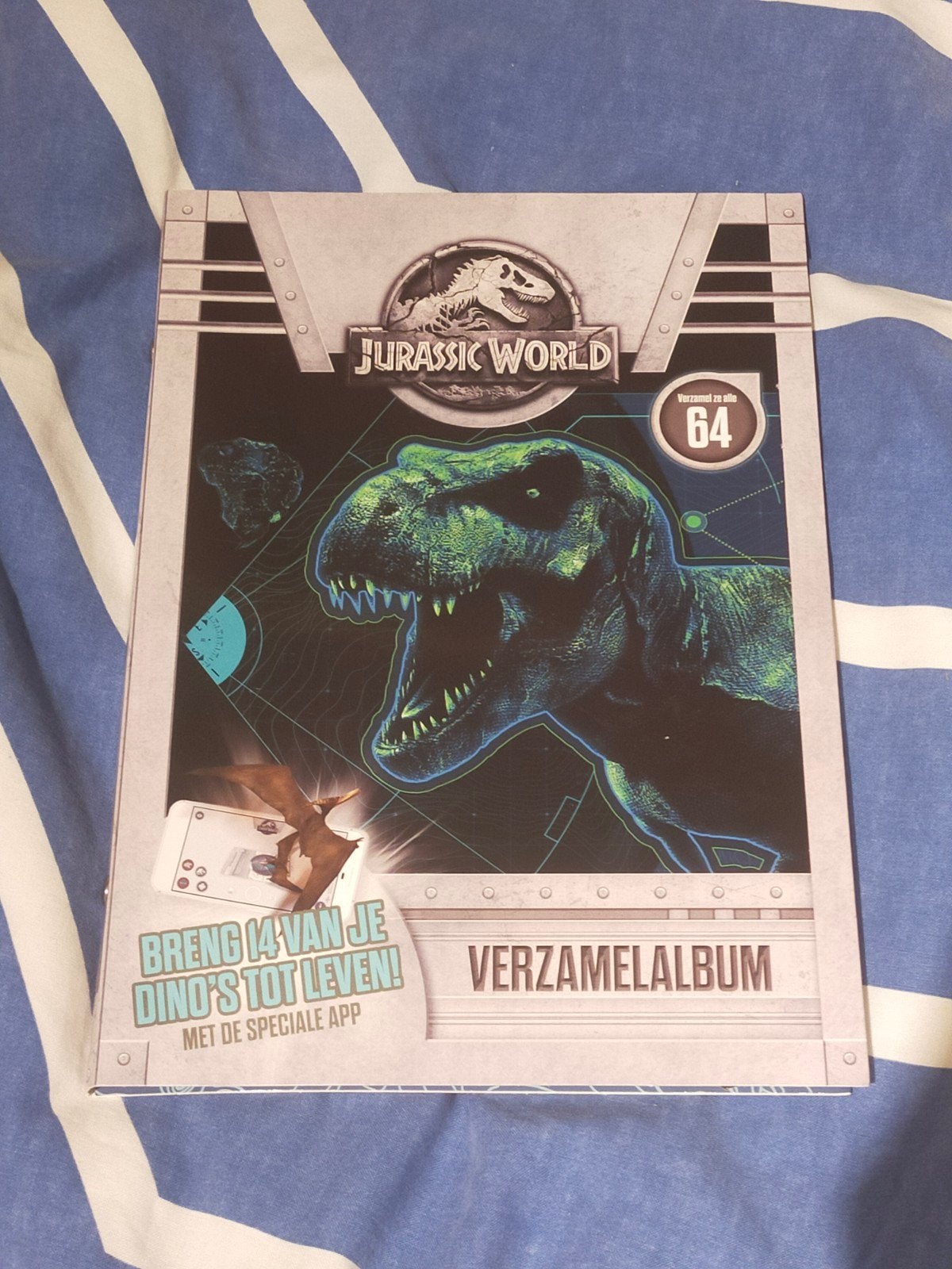 Jurassic World Verzamelalbum + 55/64 kaarten, Hobby en Vrije tijd, Ophalen of Verzenden, Gebruikt, Boek of Catalogus