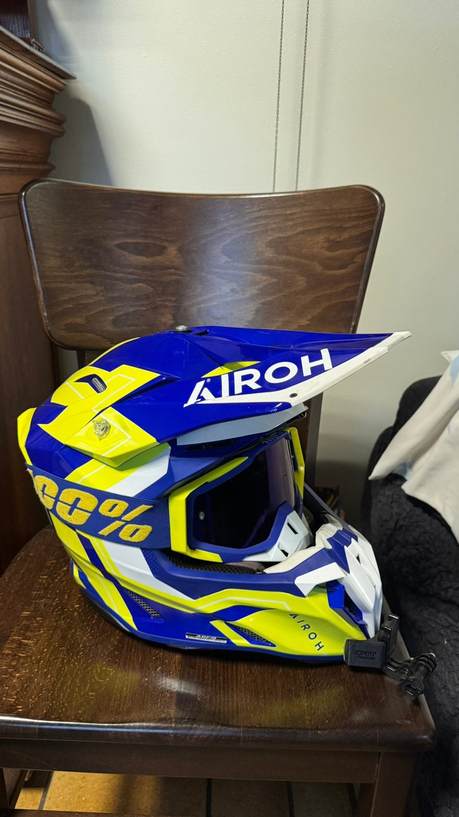 Airoh helm + Cardo  + bril + Chin Mount, Enlèvement ou Envoi, Seconde main, L, Hommes