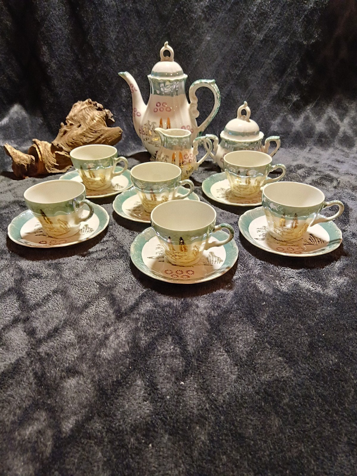 Vintage Japanse porseleinen koffie/theeset - NIEUWSTAAT, Ophalen