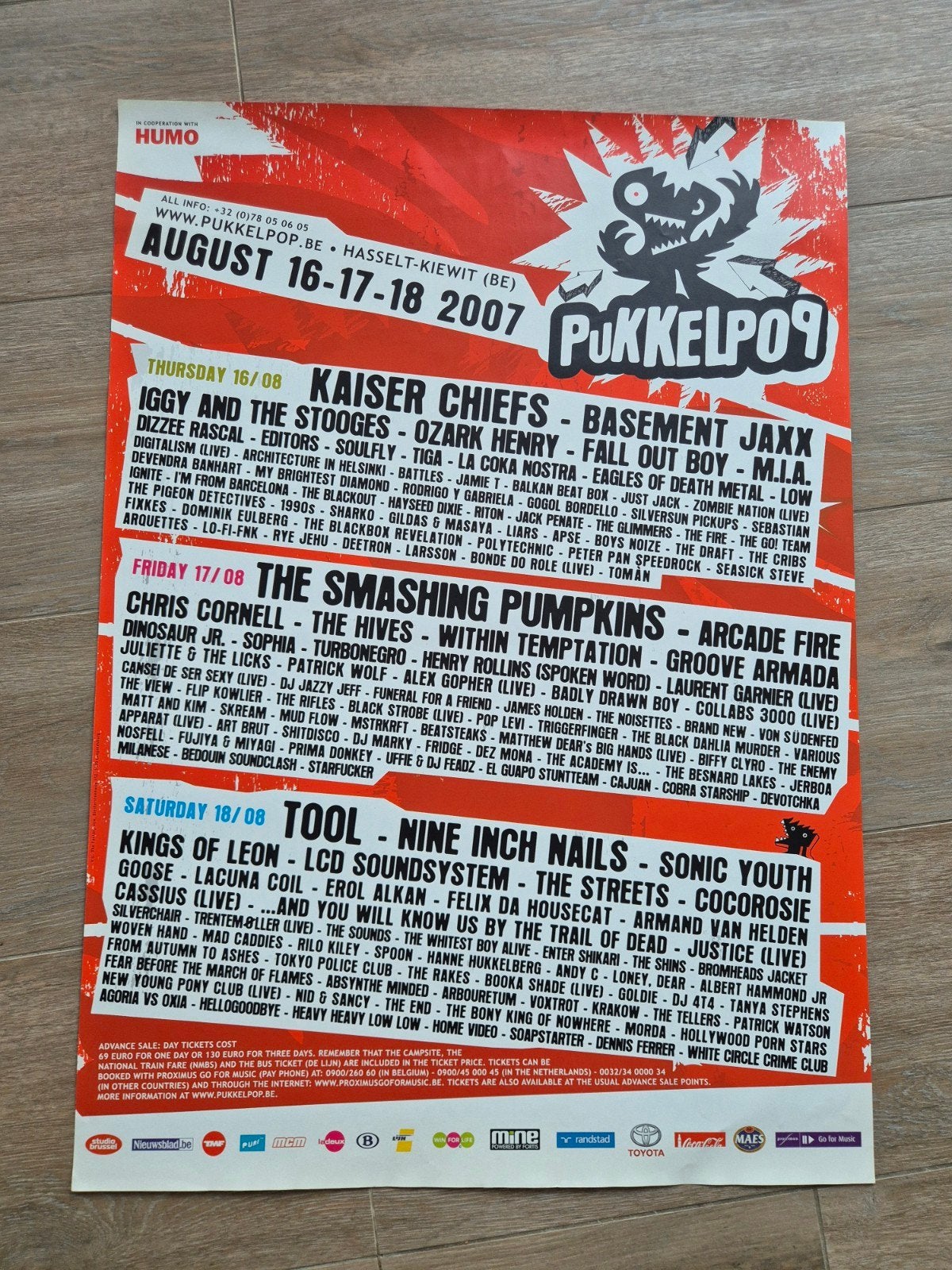 Poster Pukkelpop 2007, Verzamelen, Ophalen of Verzenden, Zo goed als nieuw, Muziek