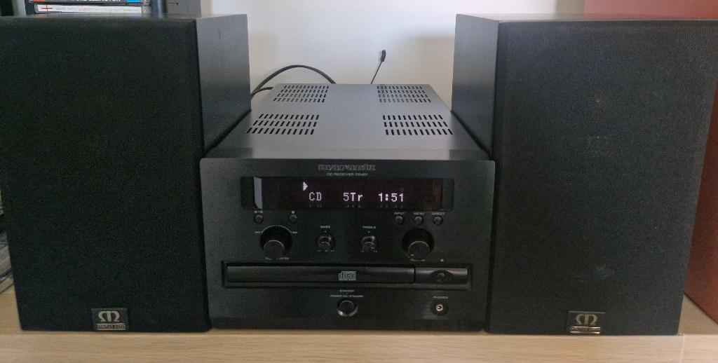 Minichaîne Marantz CR401 (CD/tuner) + Monitor Audio One Gold, Enlèvement ou Envoi, Utilisé, Haut-parleurs, Autres marques