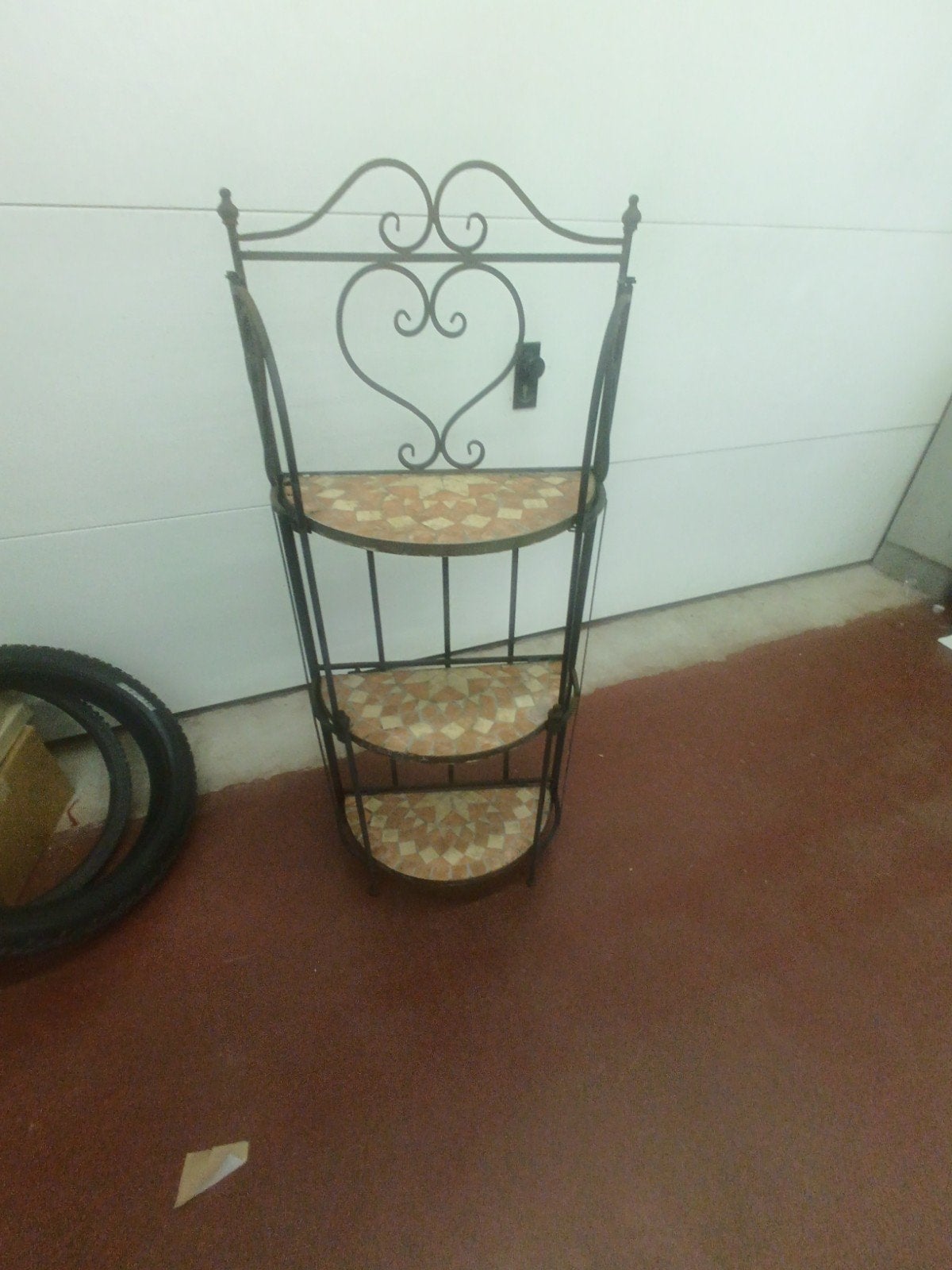 tuin terras rek met tegeltjes vintage, Ophalen