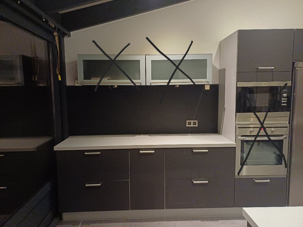 Ixina keuken om weg te geven, Ophalen, 200 cm of meer, Zwart, Zo goed als nieuw