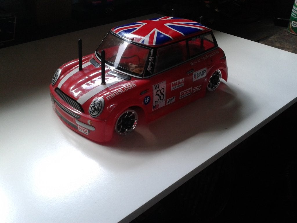 rc nitro HPI 1:10 mini cooper collector, Hobby & Loisirs créatifs, Échelle 1:10, Voiture on road, Enlèvement, Utilisé