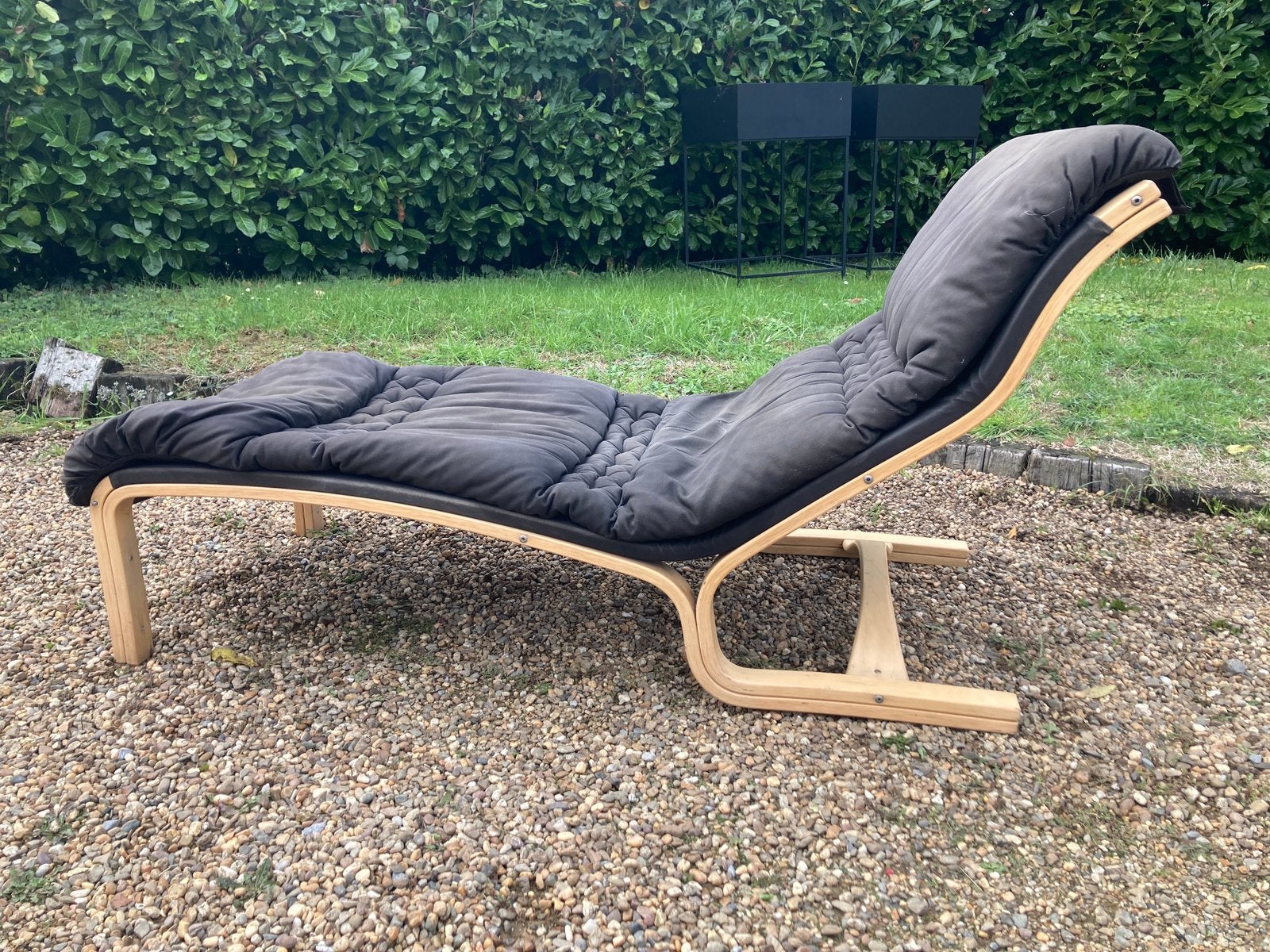 Chaise longue Asko vintage design scandinave 70-80’s, Maison & Meubles, Enlèvement, Utilisé, Bois