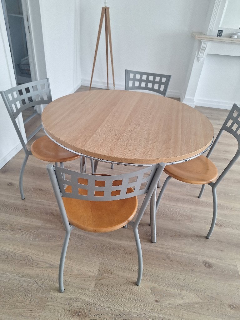 Eettafel + 4 stoelen, Enlèvement, Utilisé