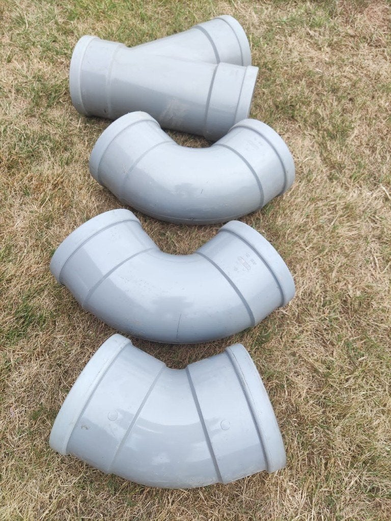 diam160 pvc buisstukken Y 45/90 LOTPRIJS, Ophalen, Bochten, PVC, Nieuw