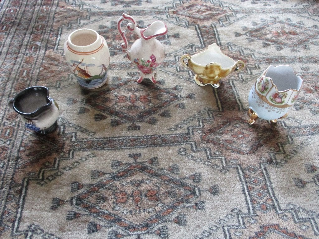 5 pots anciens en porcelaine ou en pierre, immaculés, Enlèvement ou Envoi