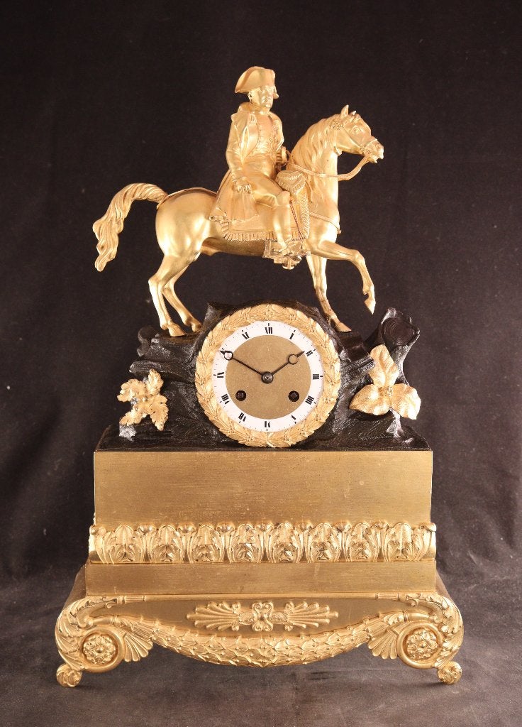 Horloge ancienne avec Napoléon à cheval, Enlèvement ou Envoi