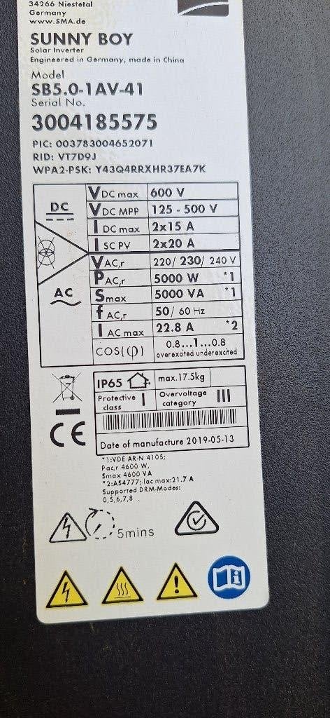 Omvormer, Ophalen, Zo goed als nieuw, Compleet systeem, 200 wattpiek of meer