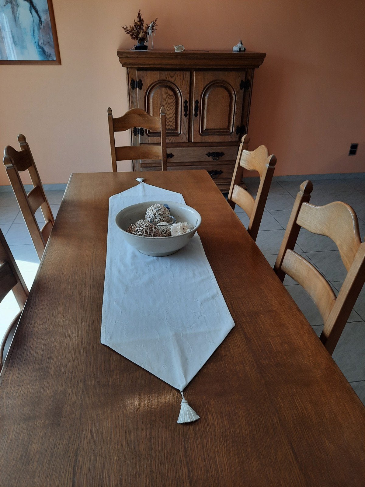 Salle à manger complète, table + 6 chaises + 2 meubles, Maison & Meubles, Enlèvement, Comme neuf