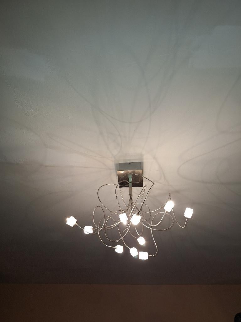 Lustre moderne, Maison & Meubles, Enlèvement ou Envoi, Utilisé, Verre, Modern