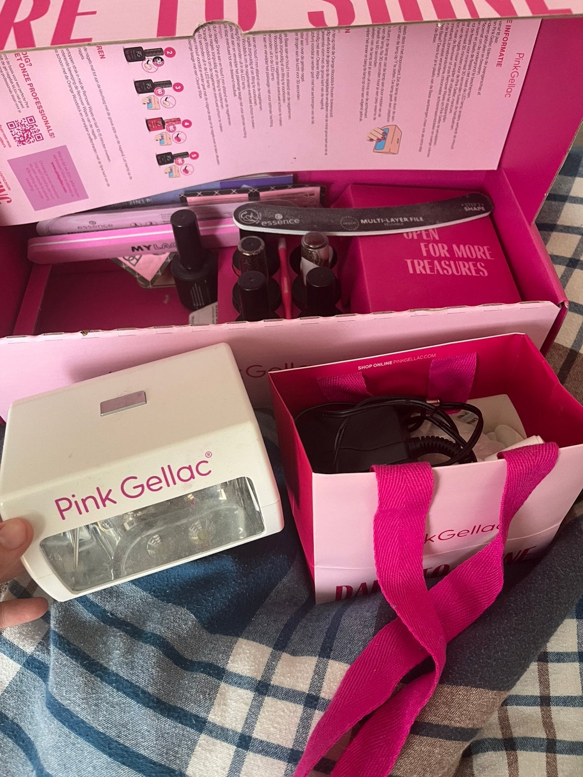 Pink gellac, Handtassen en Accessoires, Ophalen, Zo goed als nieuw
