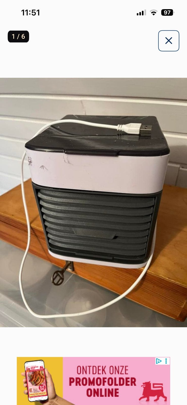 Water cooler-ventilator., Elektronische apparatuur, Airco's, Ophalen, Zo goed als nieuw