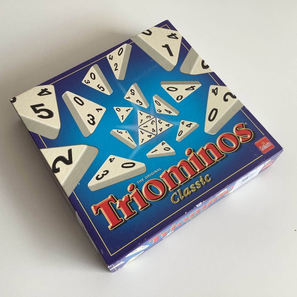 Triominos bordspel, Hobby en Vrije tijd, Gezelschapsspellen | Bordspellen, Een of twee spelers, Ophalen of Verzenden, Zo goed als nieuw