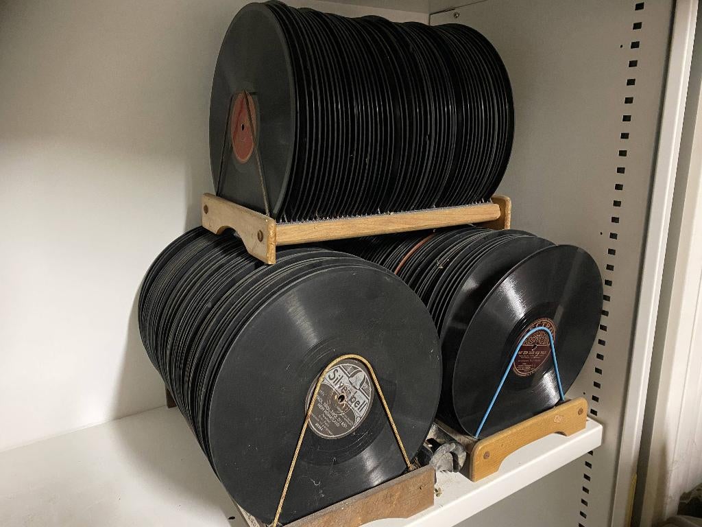 Lot van 150 x 78-toerenplaten, Cd's en Dvd's, Vinyl | Overige Vinyl, Gebruikt, 10 inch, Ophalen