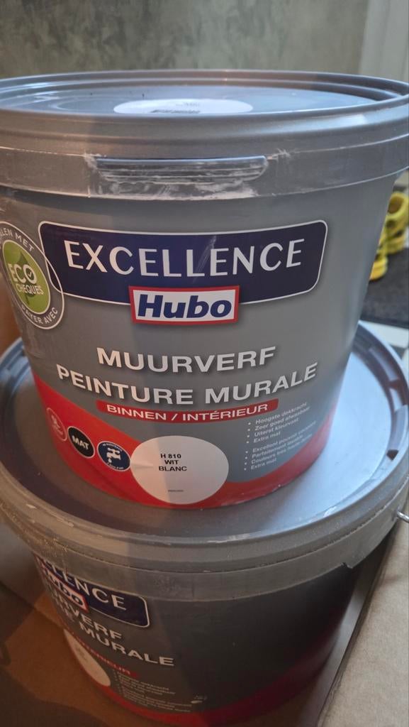 Muurverf voor binnen Hubo Excellence. Zijdeglanslak Hubo Exc, Ophalen, Wit
