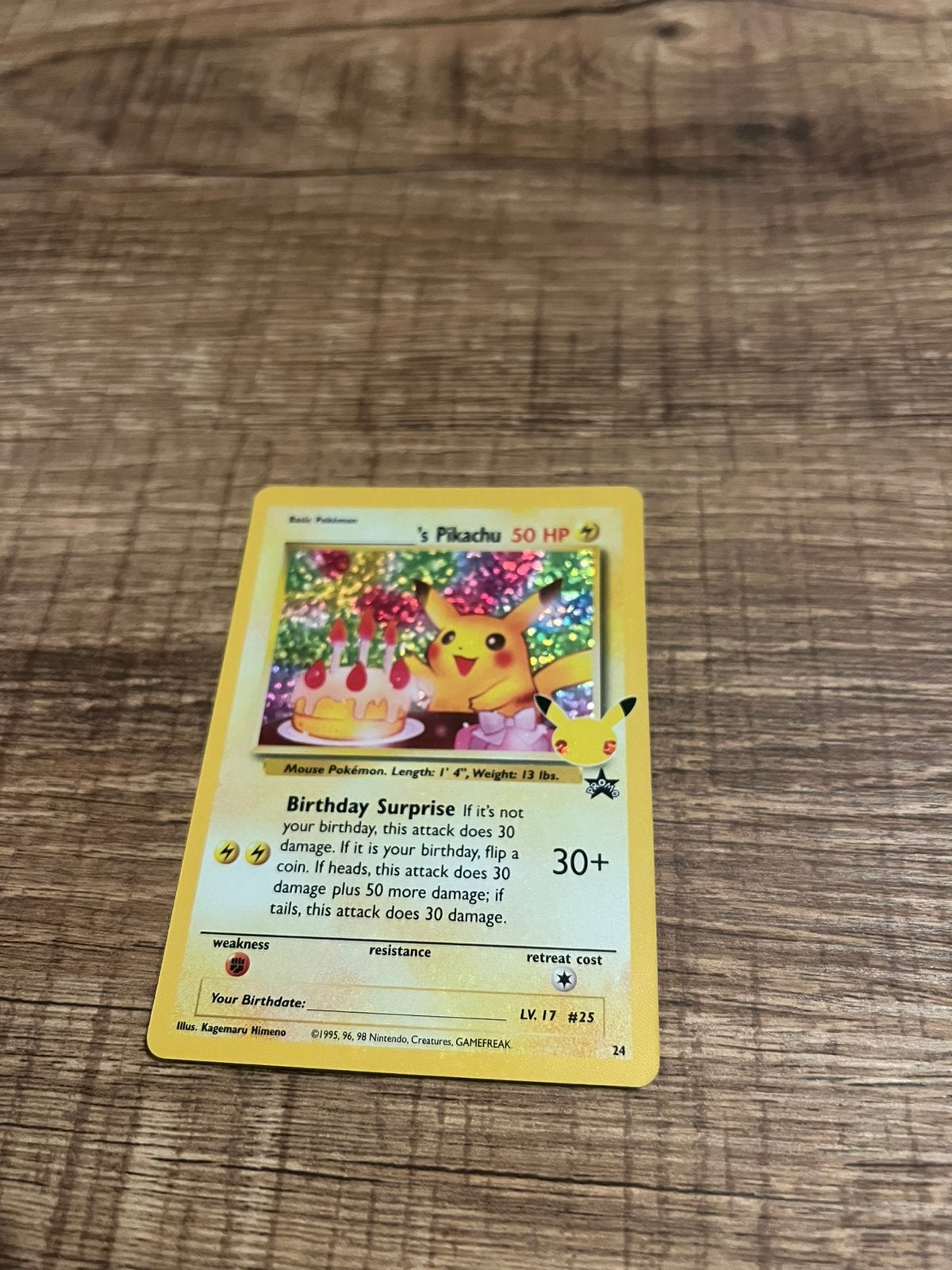 Pokémon Kaart Birthday Pikachu 25th anniversary, Enlèvement, Neuf, Cartes en vrac